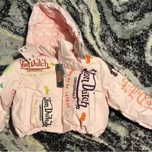 Von Dutch Light Pink Logo Jacket
